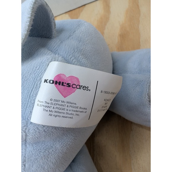 Kohl's Cares Mo Willems GERALD The Elephant 13" Plush Stuffed Animal Toy 2007 - Picture 5 of 6